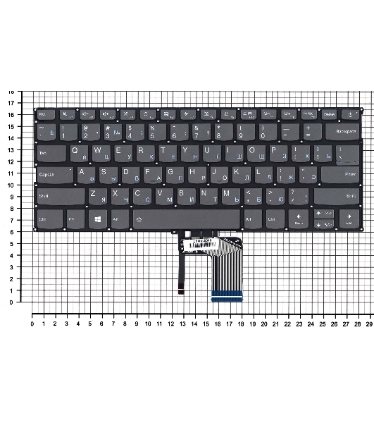 Клавиатура для ноутбука Lenovo Yoga 720-13ISK, черная с подсветкой