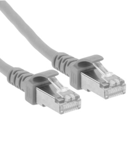 Патч-корд ExeGate FTP-RJ45-RJ45-C5e-CU-0,5M-GY, FTP, cat.5e, 0.5м, медь, серый