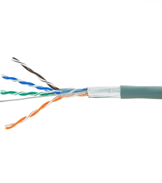 Кабель FTP Cablexpert FPC-5004E кат.5e медь многож. экран, 305м pullbox, серый
