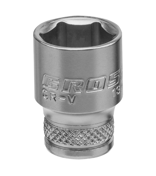 Набор торцевых головок Gross, трещотка 120 зубьев, 12 предметов, 1/4', CrV