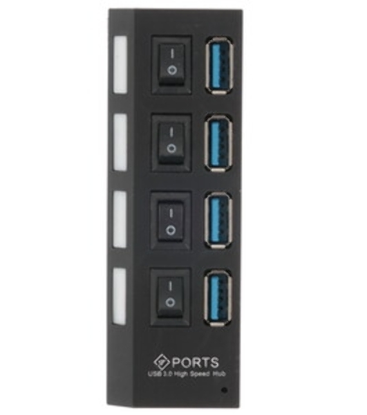 USB-концентратор Smartbuy SBHA-7304-W, USB 3.0, USB 4 порта, USB