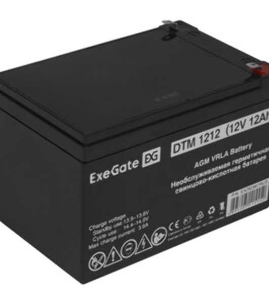 Батарея для ИБП ExeGate DTM 1212 (12V 12Ah 1251W), клеммы F2