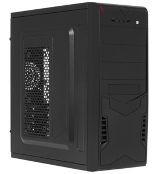 Компьютерный корпус Miditower ExeGate EX280386RUS CP-604 Black, ATX, (CP350W, 80мм), 2хUSB, Audio