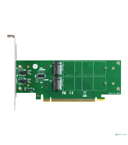 Переходник ExeGate EXE-597E4 (4 x M.2 M key -> PCI-E x16 v3.0, для установки четырех SSD M.2 2230/2242/2260/2280/22110 M key NGFF в слот PCI-E, материнская плата должна быть c функции Bifurcation PCI-E)