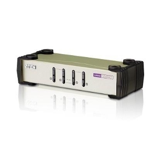 Переключатель ATEN CS84U(-AT) 4-портовый KVM-переключатель 1 user(HDB15(SVGA Female)+KBD(PS/2)+MOUSE(PS/2), KVM-порты: SPHD18(Female). В комплекте: кабели KVM (2L-5201P)-4шт. Не требует внешнего питания