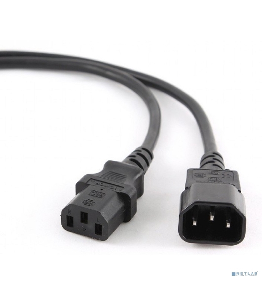 Кабель питания Cablexpert PC-189-1-1, 1.8м, C14- C19, 3x1кв.мм, черный, с заземлением