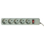 Сетевой фильтр PC Pet AP01006-E-GR 1.8м, 5 розеток, серый, фото3