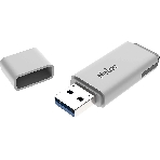 Флешка USB Netac U185 (NT03U185N-008G-20WH), 8Gb, USB 2.0, R/W 25/10, белый/серый, фото 1