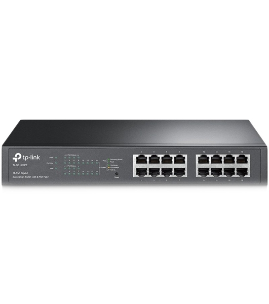 Коммутатор TP-Link SMB TL-SG1016PE Easy Smart гигабитный 16-портовый коммутатор с 8 портами PoE+