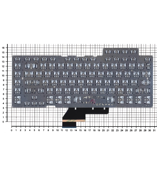 Клавиатура для ноутбука Asus ROG GU502 черная c подсветкой маленький энтер
