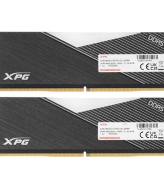 Оперативная память XPG Lancer, DDR5, 32Gb (2x16Gb), 6400MHz, CL32, DIMM, с радиаторами, RGB, черный