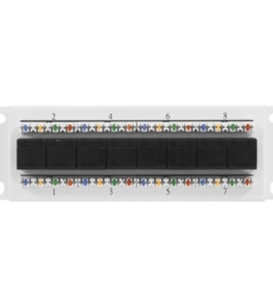 Патч-панель LANMASTER компактная 24 порта, UTP, кат.6, 0.5U