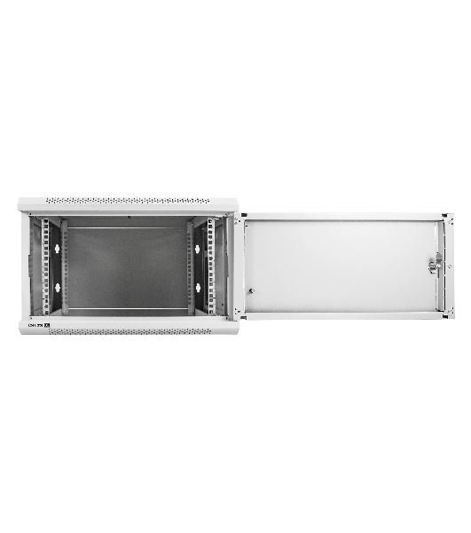 Шкаф телекоммуникационный 19' настенный 6U ExeGate EC-WM-6U.450.M.GREY (19', 6U, 600x450x370 мм (ШхГхВ), передняя дверь металл, съемные боковые панели, пыле- и влагозащита IP23, светло-серый RAL 7035)