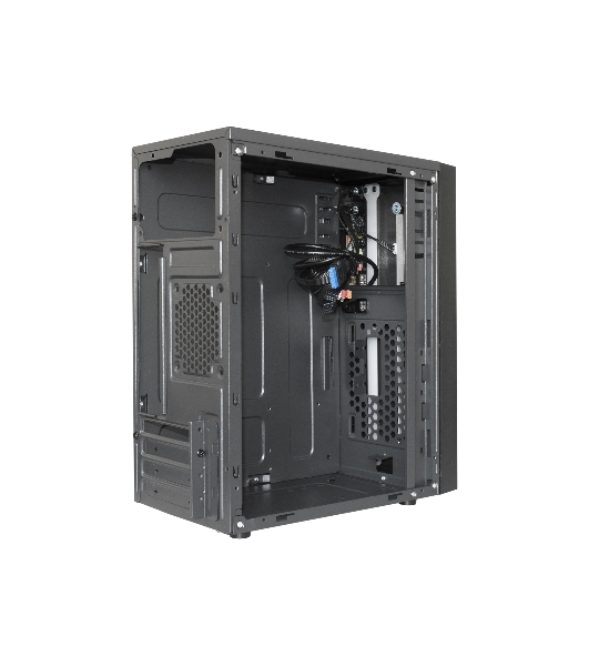 Компьютерный корпус Minitower ExeGate mEVO-9301 Black-RGb light, ATX, (700NPX), с окном, 2*USB+1*USB 3.0, HD Audio