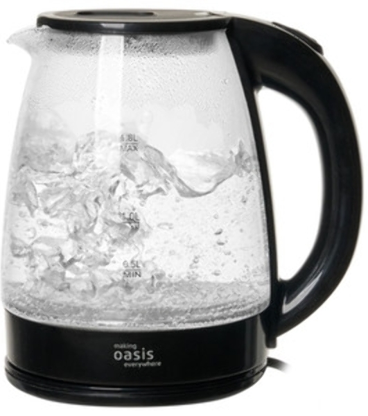Чайник электрический Oasis K-8GВ стекло/черный 1,8л.