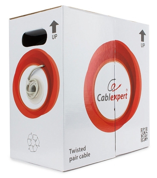 Кабель FTP Cablexpert FPC-5004E кат.5e медь многож. экран, 305м pullbox, серый