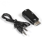 Переходник ExeGate EX284927RUS HDMI-VGA ExeGate EX-HDMIM-VGAF-C (19M/15F), фото 1
