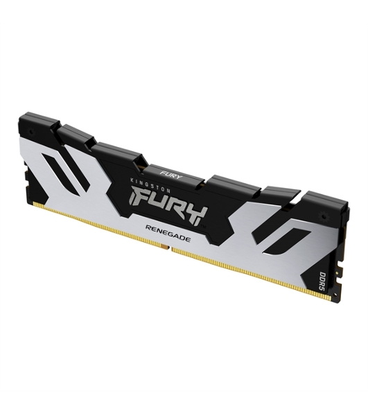 Оперативная память Kingston Fury Renegade, DDR5, 16Gb (1x16Gb), 6400MHz, CL32, DIMM, с радиатором, серебристый/черный