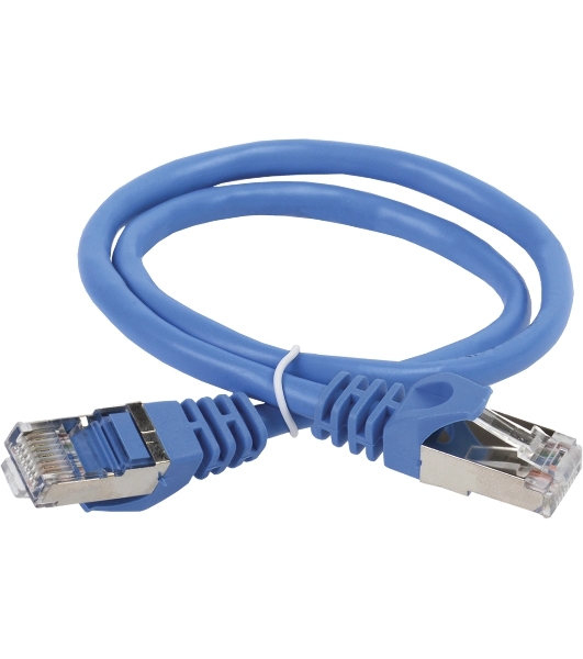 Патч-корд ITK PC03-C5EFL-1M F/FTP RJ-45 вил.-вилка RJ-45 cat.5e 1м синий LSZH
