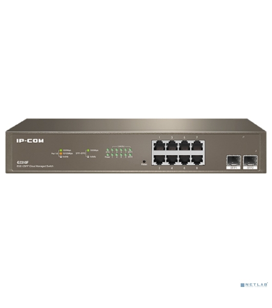 Коммутатор управляемый IP-COM G3310F, настенный, 1000 Мбит/сек, 8 port, SFPx2