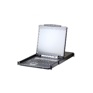 Переключатель KVM 16-портовый IP с ЖК-дисплеем Slideaway/ATEN SINGLE RAIL 16P PS/2-USB LCDKVMP 19INCH WIH IP