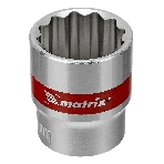 Набор торцевых головок Matrix, 3/8', 12-ти гр., CrV, 10шт., 9-19мм, фото6