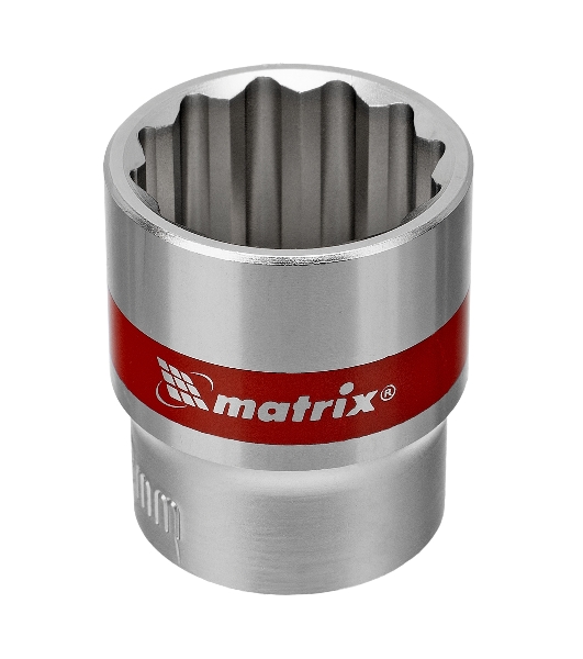 Набор торцевых головок Matrix, 3/8', 12-ти гр., CrV, 10шт., 9-19мм