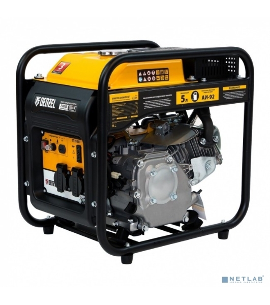 Электрогенератор бензиновый инверторный Denzel GT-2500iF, 2.5 кВт, 96 дБ, 26 кг