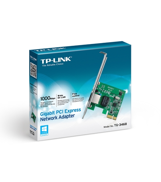 Сетевая карта TP-Link TG-3468 SOHO 32bit Gigabit PCIe, Realtek RTL8168B chipset