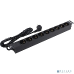 Блок розеток горизонтальный ExeGate ServerPro PDU-19H904 Al-9S-EU2.5, 19', 1U, Алюминий, 9 Schuko, кабель с евровилкой VDE-250V-16A-3*1.5мм2, 2.5 метра, черный, фото2