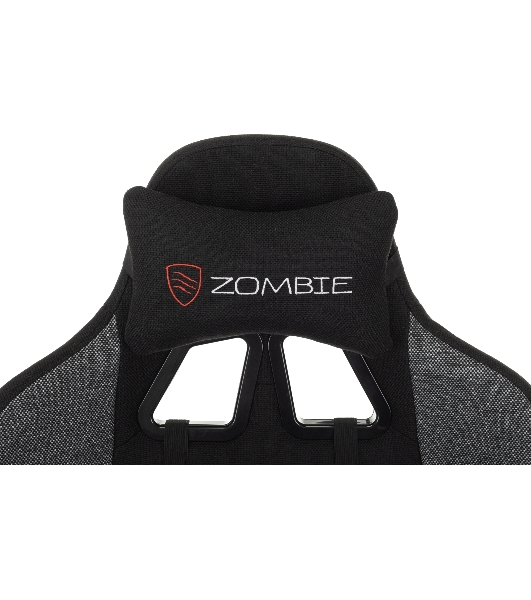 Кресло Zombie Carry черный/серый, экокожа, подголовник