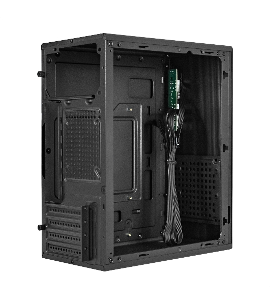Компьютерный корпус Minitower ExeGate BAA-303M (mATX, без БП, 2*USB, HD Audio, черный)