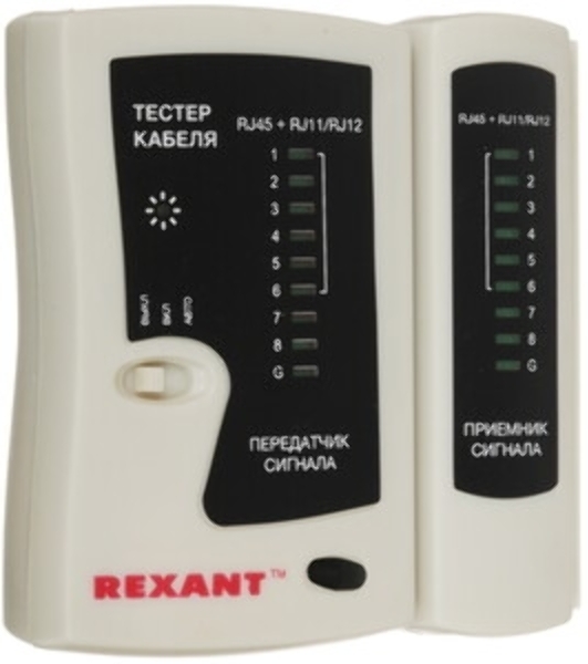 Тестер кабеля Rexant RJ-45+RJ-11 468