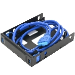 Панель с двумя портами USB 3.0 в слот 3.5 компьютерного корпуса и слот 2x2.5 CMU3-B3, фото 1