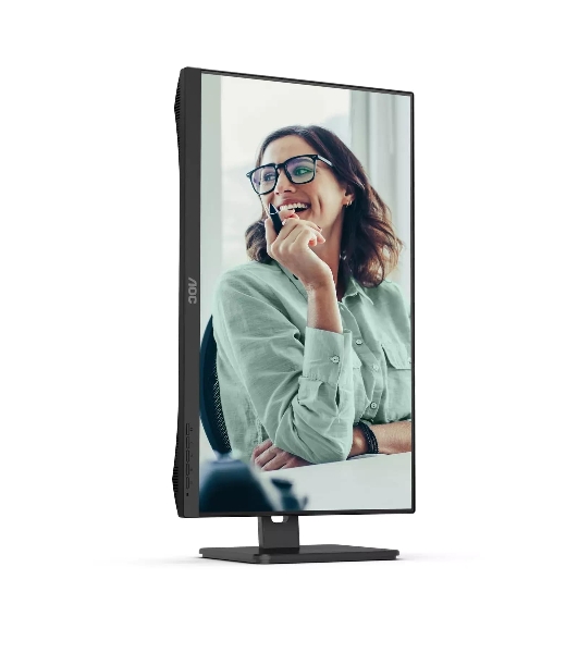 Монитор 27' AOC Q27P3CV IPS 2560x1440, 75 Гц, 4 мс, 16:9, 350 кд/м², 2xHDMI 1.4, DisplayPort 1.2, USB-концентратор (4x USB 3.0), 2.5 Gigabit Ethernet, встроенные динамики, черный