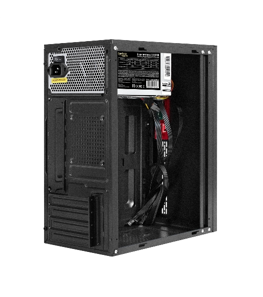 Компьютерный корпус Minitower ExeGate BAA-403-UNS500 (mATX, БП UNS500 с вент. 12см, 2*USB, HD Audio, черный)