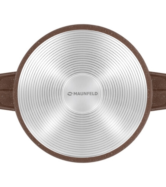 Кастрюля Maunfeld CARMEL MF22CRM01CR, 22 см, 3 л из литого алюминия со стеклянной крышкой