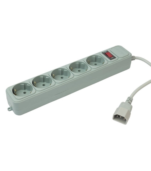 Сетевой фильтр PC Pet AP01006-E-GR 1.8м, 5 розеток, серый