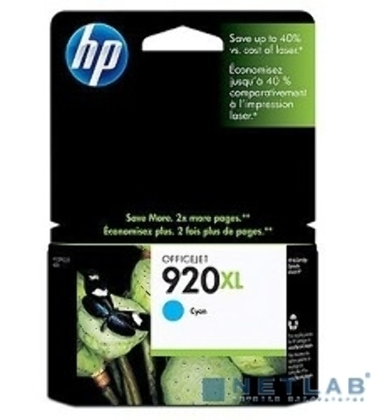 Картридж струйный HP 920XL CD972AE голубой для HP OJ 6000/6500