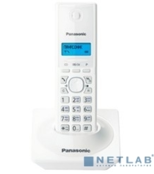 Телефон беспроводной (DECT) Panasonic KX-TG1711RUW (белый) АОН, Caller ID,12 мелодий звонка,подсветка дисплея,поиск трубки