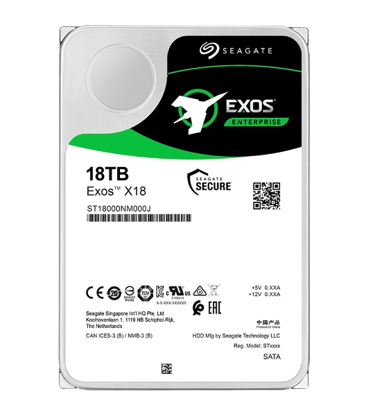 Жесткий диск Seagate 18Tb 7200rpm SATA-III 3.5' Exos X18 512E 256Mb