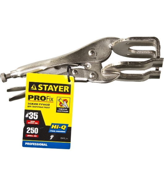 Зажим STAYER 22470_z01 PROFI PRO-Fix ручной, сварщика, 250x35мм