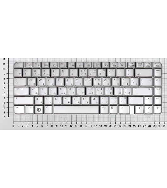 Клавиатура для ноутбука HP Pavilion DV4-1000 серебристая