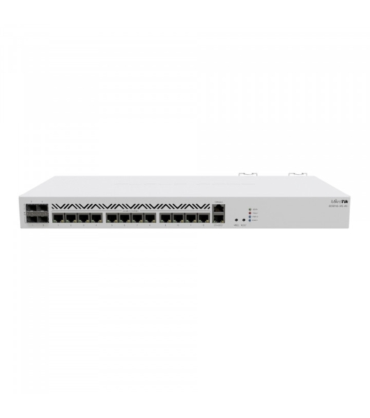 Маршрутизатор Mikrotik CCR2116-12G-4S+ Cloud Core Router 2116-12G-4S+ with Amazon Annapurna Labs Alpine v3 AL73400 CPU (16-cores, 2GHz per core), 16Gb RAM, 4xSFP+ cage, 13xGbit LAN, M.2 PCIe slot, RouterOS L6, 1U rackmount case, Dual PSU