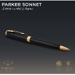 Ручка шариковая Parker Sonnet Core K528 (CW1931519) Matte Black GT M, черные чернила, подарочная коробка, фото5