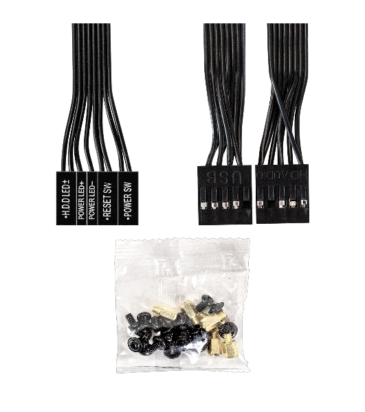 Компьютерный корпус Minitower ExeGate BAA-403-UNS500 (mATX, БП UNS500 с вент. 12см, 2*USB, HD Audio, черный)