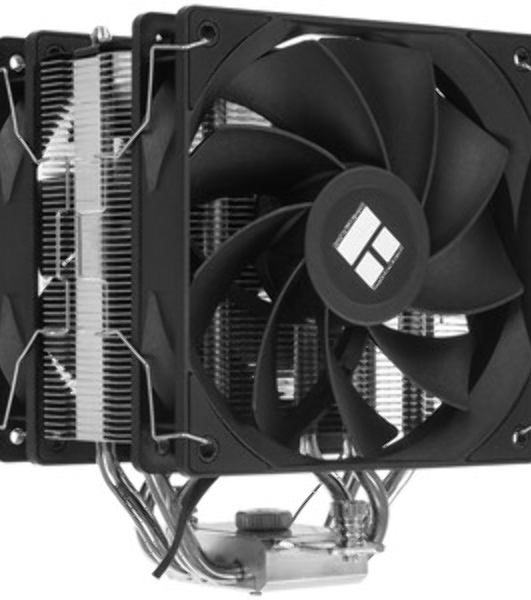 Кулер для процессора Thermalright Assassin Spirit 120 V2 серебристый/черный/серый (4-pin PWM, 154мм, Al/Cu, 4x6мм, 1x120мм, 66.17CFM, 25.6dBA, 1500RPM, S: 1851/1700/1200/115X, AM5/AM4)