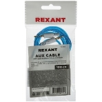 Аудиокабель AUX Rexant 3.5 мм шнур спираль 1 м черный, фото4