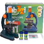 Микроскоп Levenhuk LabZZ M1 монокуляр 100-300 на 3 объектива зеленый/оранжевый, фото10