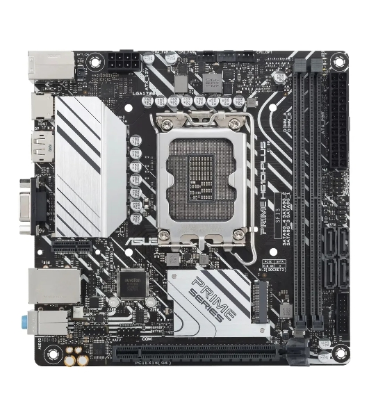 Материнская плата ASUS PRIME H610I-PLUS-CSM, LGA 1700, Intel H610, 2xDDR5, 4xSATA, 1xM.2 PCIe 3.0 x4, 1xPCIe 4.0 x16, 1xHDMI, 1xDP, 1xVGA, 2xUSB-A 3.2 Gen 1, 2xUSB-A 2.0, 1x 1Gb LAN, 3x3.5 мм, 7.1, Mini-ITX
